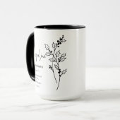 Mug Décembre | Fleur de naissance Holly Berry (Devant gauche)
