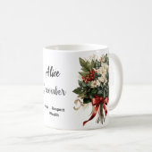Mug Décembre Fleur Holly (Devant droit)