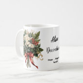 Mug Décembre Fleur Holly (Devant gauche)