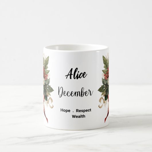 Mug Décembre Fleur Holly (Centre)