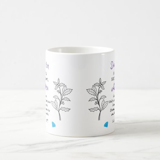 Mug Décembre Holly et Narcissus Anniversaire Keepsam (Centre)