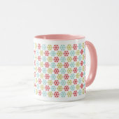 Mug Décembre mignon Flakes neige hiver Motif d'art (Devant droit)