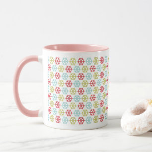 Mug Décembre mignon Flakes neige hiver Motif d'art