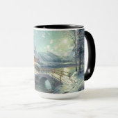 Mug Décembre Scène De Neige D'Hiver Vacances Saisonniè (Devant droit)