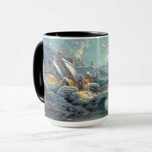 Mug Décembre Scène De Neige D'Hiver Vacances Saisonniè