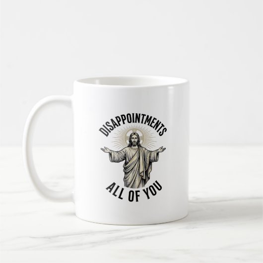 Mug Déceptions Vous Tous Chemise Religieuse Vintage (Gauche)
