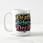 Mug Décès avant décaf (Gauche)