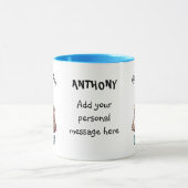 Mug Décès avant décaf ; accro au café sur mesure (Centre)