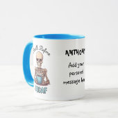 Mug Décès avant décaf ; accro au café sur mesure (Devant gauche)