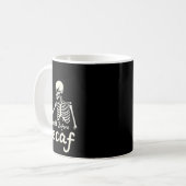 Mug Décès Avant Décaf Drôle Skeleton Coffee Lover Hal (Devant gauche)
