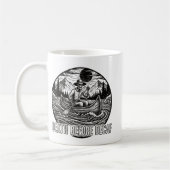 Mug Décès avant décaf Skeleton Canoe Design (Gauche)