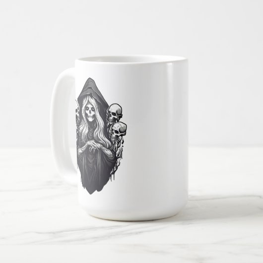 Mug Décès avec crâne (Devant gauche)