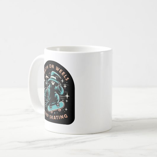 Mug Décès sur roues - Patinage (Devant gauche)