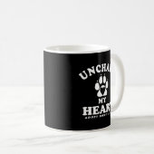 Mug Déchaîner mon coeur | Devis d'adoption de chien (Devant droit)