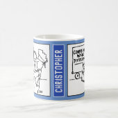 Mug Déchets Confidentiels Dessin d'élimination. (Centre)