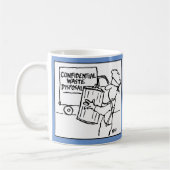 Mug Déchets Confidentiels Dessin d'élimination. (Gauche)