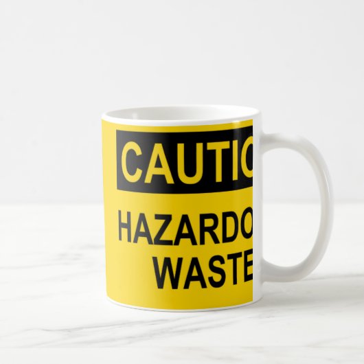 Mug Déchets dangereux de précaution (Droite)