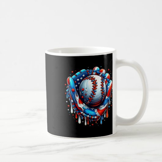 Mug Déchets De Baseball Crème De Glace Sprinkles Gant (Droite)