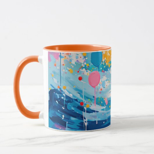 Mug Déchets de points colorés (Gauche)