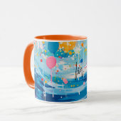 Mug Déchets de points colorés (Devant gauche)