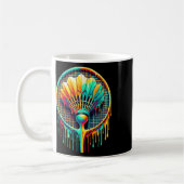 Mug Déchirer Paint Badminton Player Shuttle Racket (Gauche)