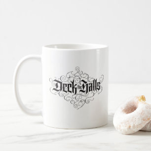 Mug Deck the Halls Fleurie Noël Lettres