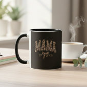 Mug Déclaration de maternité varsity Leopard Mama Art
