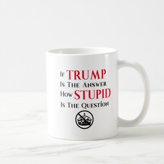 Mug Déclaration de protestation sarcastique contre Tru (Droite)