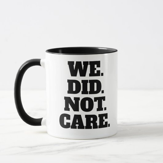 Mug Déclaration de texte moderne | Typographie Texte B (Gauche)