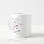 Mug Déclaration Des Droits Des États-Unis. Neuvième Am (Devant gauche)