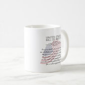 Mug Déclaration Des Droits Des États-Unis. Premier ame (Devant droit)