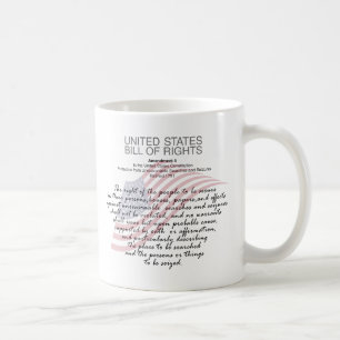 Mug Déclaration Des Droits Des États-Unis. Quatrième a