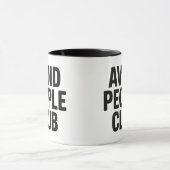 Mug Déclaration d'humour introverti du club Éviter les (Centre)