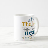 Mug Déclaration d'identité chrétienne Le Seigneur est  (Devant droit)