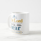 Mug Déclaration d'identité chrétienne Le Seigneur est  (Devant gauche)