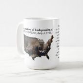 Mug Déclaration d'indépendance CONGRÈS, 4 juillet 1776 (Devant gauche)