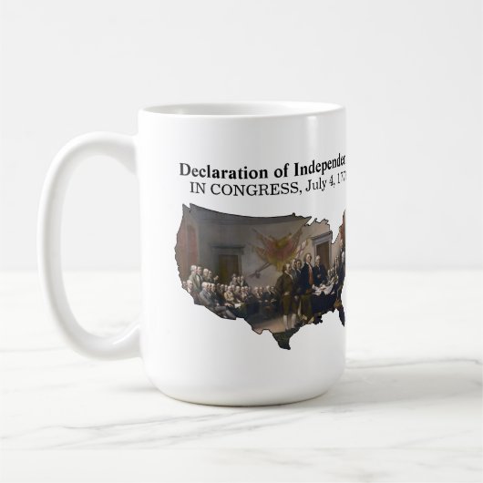 Mug Déclaration d'indépendance CONGRÈS, 4 juillet 1776 (Gauche)