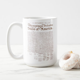 Mug Déclaration d'indépendance des États-Unis
