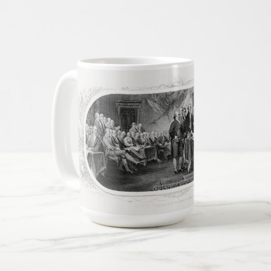 Mug Déclaration d'indépendance : Projet de loi de 2 $, (Devant gauche)