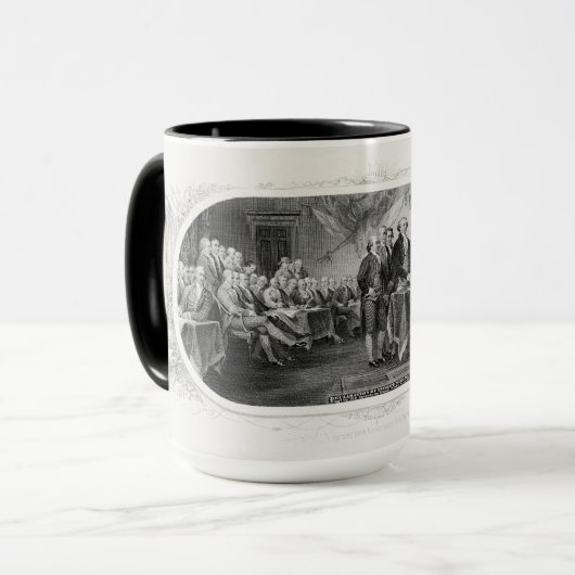 Mug Déclaration d'indépendance : Projet de loi de 2 $, (Devant gauche)