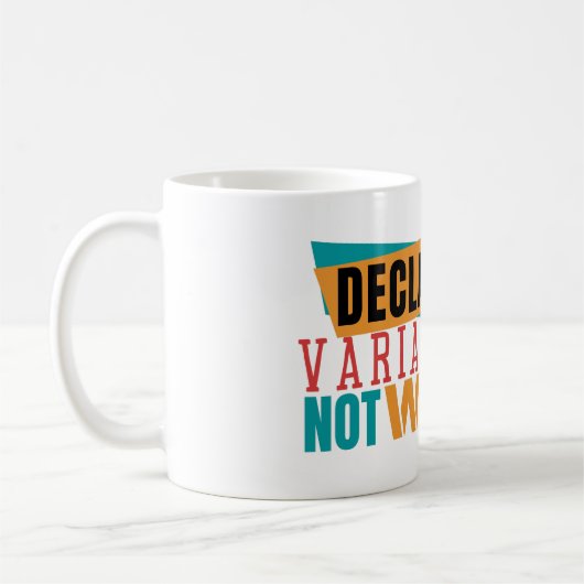 Mug DÉCLARE VARIABLES NOT WARS - Programmation Pun (Gauche)