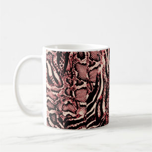 Mug déco de la texture motif de serpent