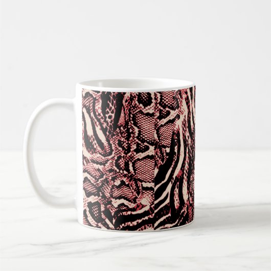 Mug déco de la texture motif de serpent (Gauche)