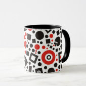 Mug Déco moderne rouge et noir Conception Café Coupe M (Devant droit)
