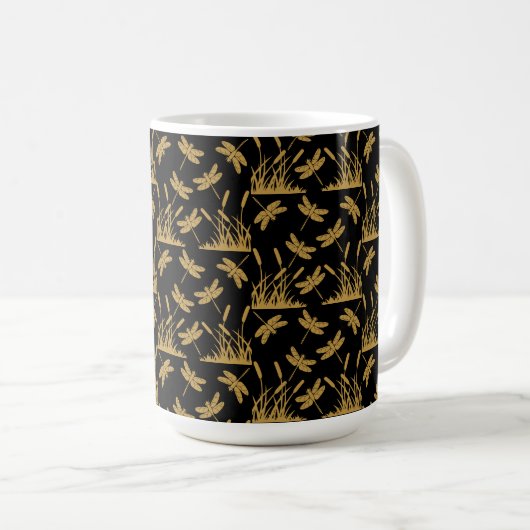 Mug Décor à motifs libellules (Devant droit)