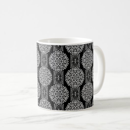 Mug Décor abstrait sans charme noir moderne avec (Devant droit)