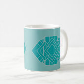 Mug Décor Art Déco turquoise inspiré (Devant droit)