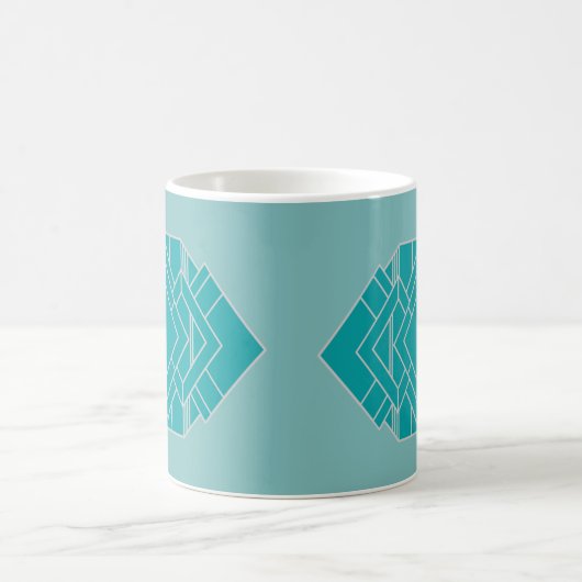 Mug Décor Art Déco turquoise inspiré (Centre)