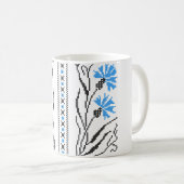 Mug Décor croix de Cornflower bleu (Devant droit)