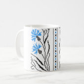 Mug Décor croix de Cornflower bleu (Devant gauche)